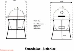 Kamado Joe Junior Keramikgrill -GrillProfi Verkaufs-Shop 16054 Kamado Joe Junior Diagramm