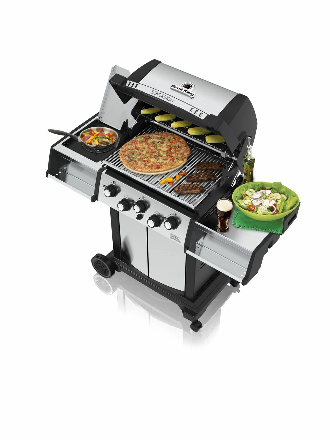 Broil King Sovereign 390 Gasgrill Inkl. Drehspieß + Grillfürst Fettschiene 8 Broil King Sovereign 390 Gasgrill Inkl. Drehspieß + Grillfürst Fettschiene – Bild 6
