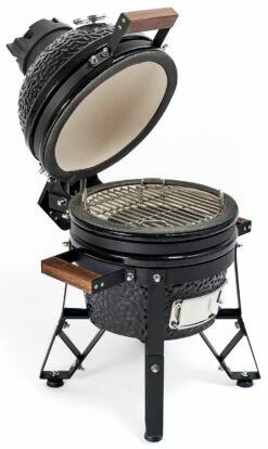 The Bastard Keramikgrill Classic Small - Schwarz Glänzend - Modell 2023 -GrillProfi Verkaufs-Shop Bastard Grill Classic Small BC206 seitlich