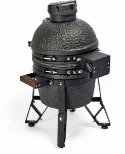 The Bastard Keramikgrill Urban Small - Schwarz Matt - Modell 2023 -GrillProfi Verkaufs-Shop Bastard Keramikgrill Urban Small rueckseite Scharnier BU206