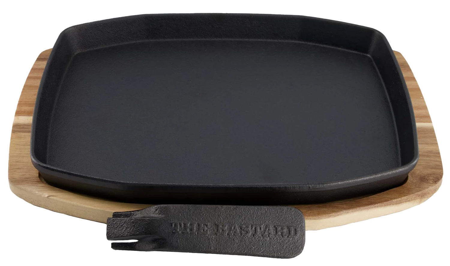 The Bastard Sizzling Plate / Gusseisenpfanne Mit Untersetzer Und Abnehmbaren Griff M/L 3 The Bastard Sizzling Plate / Gusseisenpfanne Mit Untersetzer Und Abnehmbaren Griff M/L