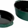 Big Green Egg Emaillierter Dutch Oven / Bräter 5,2 L Grün Oval 2XL / XLarge / Large -GrillProfi Verkaufs-Shop Big Green Egg Braeter oval 117670 offen Deckel