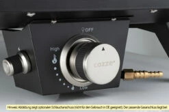 COZZE Pizzaofen Gas 42,5 Cm (17") - Inkl. Pizzastein -GrillProfi Verkaufs-Shop COZZE PizzaofenGas Anschluss 1