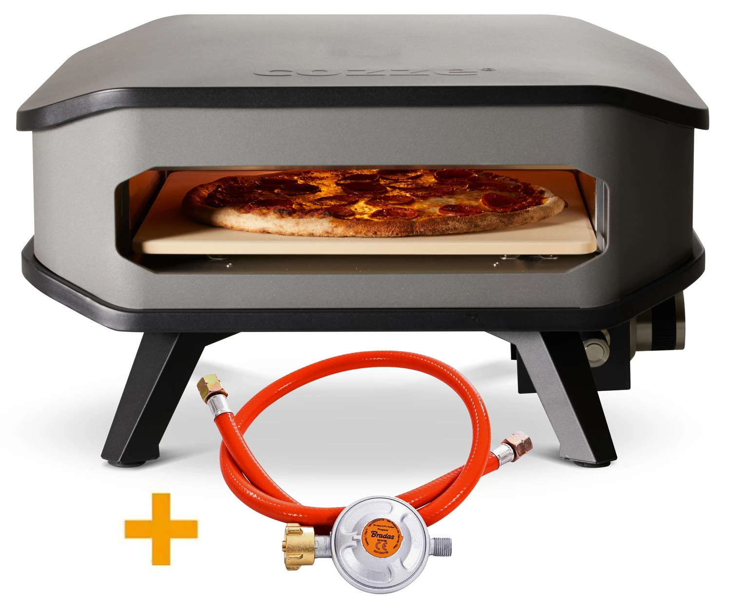 COZZE Pizzaofen Gas 34 Cm (13") - Inkl. Pizzastein 3 COZZE Pizzaofen Gas 34 Cm (13") - Inkl. Pizzastein