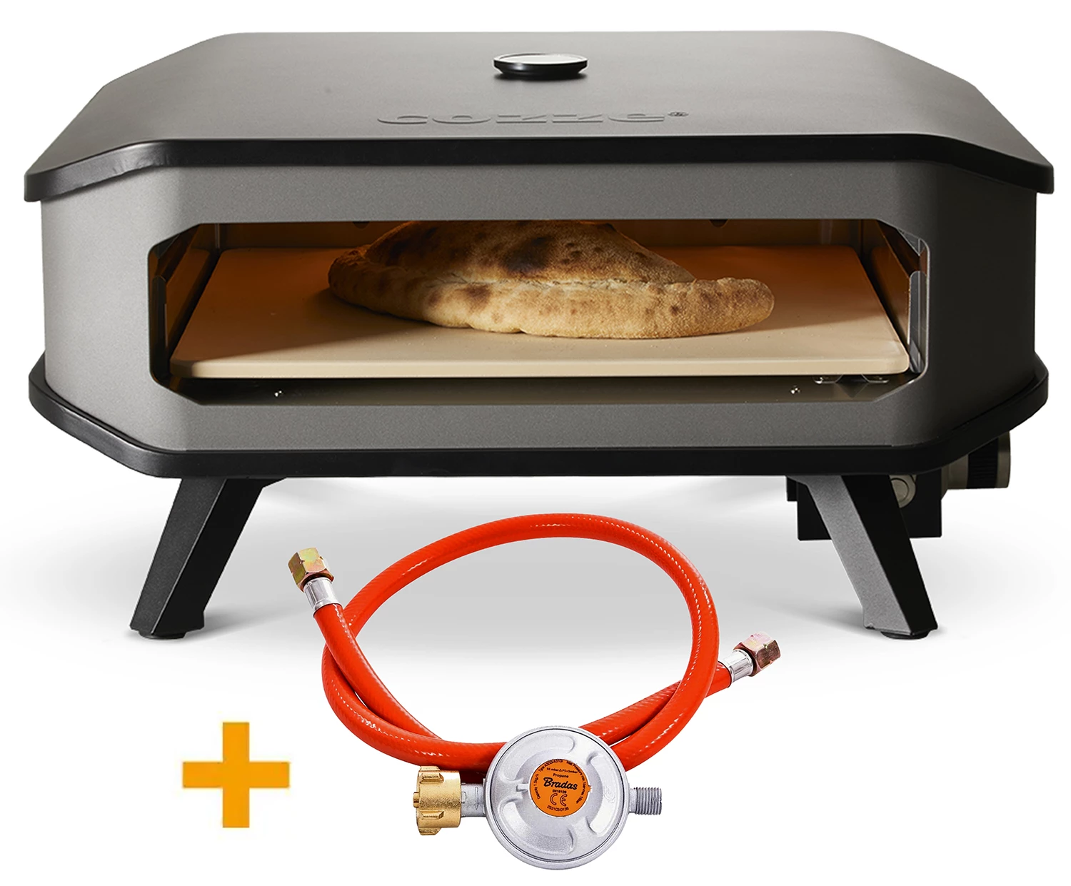 COZZE Pizzaofen Gas 42,5 Cm (17") Mit Thermometer - Inkl. Pizzastein 3 COZZE Pizzaofen Gas 42,5 Cm (17") Mit Thermometer - Inkl. Pizzastein