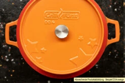 Grillfürst Emaillierter Dutch Oven Ohne Füsse DO4 - Lila -GrillProfi Verkaufs-Shop Grillfuerst Dutch Oven emailliert Beispiel DO4 orange 1