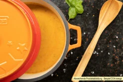 Grillfürst Emaillierter Dutch Oven Ohne Füsse DO4 - Lila -GrillProfi Verkaufs-Shop Grillfuerst Dutch Oven emailliert Beispiel DO4 orange Suppe 1