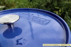 Grillfürst Emaillierter Dutch Oven Ohne Füsse DO7,5 - Blau -GrillProfi Verkaufs-Shop Grillfuerst Dutch Oven farbig DO12 blau Deckel