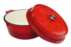Grillfürst Emaillierter Dutch Oven Ohne Füsse DO7,5 - Rot