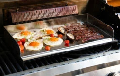 Grillfürst XL Edelstahl Plancha / Grillplatte / Teppanyaki Pfanne - 50 X 28 Cm -GrillProfi Verkaufs-Shop Grillfuerst Edelstahl Plancha XL Eier Bacon