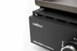 Grillfürst Plancha Grill - 2 Brenner Mit Insgesamt 7 KW Und Edelstahl Plancha -GrillProfi Verkaufs-Shop Grillfuerst Gas Planchagrill Blende schwarz 1