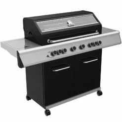 Grillfürst G620G 6-Brenner Gasgrill Mit Hochtemperaturbrenner, Heckbrenner Und Gusseisen Rosten - X-DEAL Inkl. Zubehörpaket -GrillProfi Verkaufs-Shop Grillfuerst Gasgrill G620G seitlich