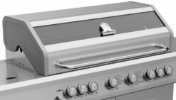 Grillfürst G621E 6-Brenner Edelstahl-Gasgrill Mit Hochtemperaturbrenner, Heckbrenner Und Edelstahl Rosten -GrillProfi Verkaufs-Shop Grillfuerst Gasgrill G621E Sichtscheibe