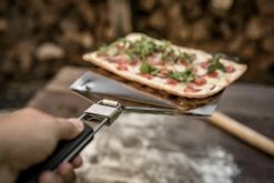 Grillfürst Pizzaheber / Pizzaschieber Edelstahl Klappbar -GrillProfi Verkaufs-Shop Grillfuerst Pizzaschaufel klappbar