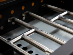 Grillfürst Plancha Grill - 2 Brenner Mit Insgesamt 7 KW Und Edelstahl Plancha - Inkl. 2 Stk. Plancha Spatel Und Grillzange -GrillProfi Verkaufs-Shop Grillfuerst Planchagrill Edelstahlbrenner