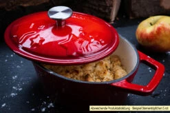 Grillfürst Dutch Oven Sternentöpfchen / Gusseisen Bräter - Emailliert - S - Orange -GrillProfi Verkaufs-Shop Grillfuerst Sternentoepfchen S Gusseisen emailliert Beispiel 1