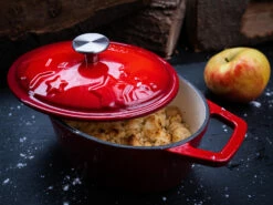 Grillfürst Dutch Oven Sternentöpfchen / Gusseisen Bräter - Emailliert - S - Rot -GrillProfi Verkaufs-Shop Grillfuerst Sternentoepfchen S rot Gusseisen