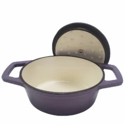 Grillfürst Dutch Oven Sternentöpfchen / Gusseisen Bräter - Emailliert - S - Lila 9 Grillfürst Dutch Oven Sternentöpfchen / Gusseisen Bräter - Emailliert - S - Lila -GrillProfi Verkaufs-Shop Grillfuerst Sternentoepfchen lila Braeter S 20 274 Deckel offen