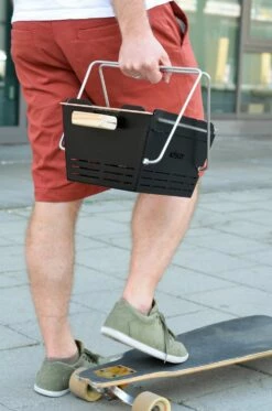 Knister Grill Original - Ausziehbarer Holzkohle Kompaktgrill -GrillProfi Verkaufs-Shop Knister Grill leichter Transport unterwegs