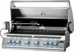 Napoleon 700-Series 44" BIG44 Edelstahl Einbaugrill Inkl. Drehspieß - Modell 2023 -GrillProfi Verkaufs-Shop Napoleon Einbaugrill BIG44RB Rotisserie links