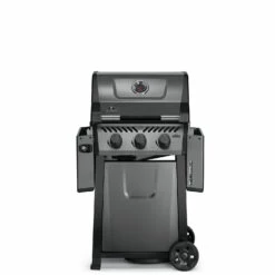 Napoleon Freestyle 365 Gasgrill, Graphit - Modell 2023 - X-DEAL Inkl. Drehspiess -GrillProfi Verkaufs-Shop Napoleon Freestyle 365 Gasgrill front Seiten abgeklappt 2