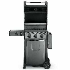 Napoleon Freestyle 365 Gasgrill, Graphit - Mit Seitenbrenner - Modell 2023 - X-DEAL Inkl. Abdeckhaube Und Gussplatte -GrillProfi Verkaufs-Shop Napoleon Freestyle 365 SB front Seite abgeklappt 2