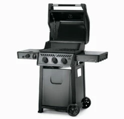 Napoleon Freestyle 365 Gasgrill, Graphit - Mit Sizzle Zone - Modell 2023 - X-DEAL Inkl. Drehspiess -GrillProfi Verkaufs-Shop Napoleon Gasgrill Freestyle 365 Side Deckel offen
