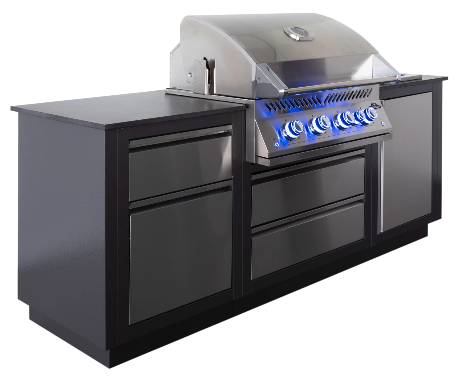 Napoleon Outdoor Küche Oasis Compact 105 Mit BIG32 Einbaugrill Und Einbau Sizzle Zone - Inkl. Arbeitsplatte Aus Feinsteinzeug 4 Napoleon Outdoor Küche Oasis Compact 105 Mit BIG32 Einbaugrill Und Einbau Sizzle Zone - Inkl. Arbeitsplatte Aus Feinsteinzeug – Bild 2