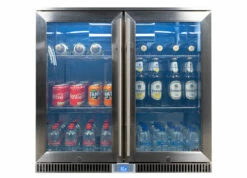 Napoleon Outdoor - Kühlschrank, 210 Liter, 2-türig Mit Doppelverglasung Und LED Beleuchtung - Wasserdicht Nach IP24 -GrillProfi Verkaufs-Shop Napoleon Outdoor Kueche Kuehlschrank LED Beleuchtung Getraenke