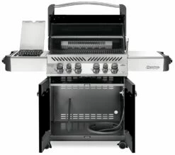 Napoleon Prestige 500 Gasgrill, Schwarz - Mit Safety Glow - X-DEAL Inkl. Grillthermometer, Schneidebrett Und Windschild Für SIZZLE ZONE -GrillProfi Verkaufs-Shop Napoleon Prestige 500 Gasgrill schwarz open 1