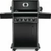 Napoleon Rogue 425 Gasgrill - All Black - Mit Seitenbrenner - Hero Modell 2023 Mit Heckbrenner Inkl. Drehspieß, Abdeckhaube Und Grillplatte