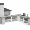 Palazzetti Gartenküche: Modul Ecke, Marmortech Grau 1 Palazzetti Gartenküche: Modul Ecke, Marmortech Grau -GrillProfi Verkaufs-Shop Palazzetti Gartenkueche Beispiel Faro grau
