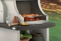 Palazzetti Grillkamin Bastia Mit Pizzaofen Inkl. Montagematerial -GrillProfi Verkaufs-Shop Palazzetti Grillkamin Bastia Simsplatte Marmotech