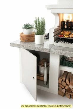 Palazzetti Grillkamin Glasgow 3 Inkl. Montagematerial -GrillProfi Verkaufs-Shop Palazzetti Grillkamin Glasgow mit Tuer