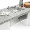 Palazzetti Gartenküche: Modul Spüle, Marmortech Grau -GrillProfi Verkaufs-Shop Palazzetti Outdoor Kueche Modul Spuele Granit grau Kombination