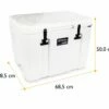 Petromax Kühlbox 50 Liter Alpenweiß - Inkl. Sitzkissen, Haft-Unterlage Und Einsatzkorb -GrillProfi Verkaufs-Shop Petromax Kuehlbox kx50 weiss Abmessungen aussen