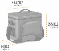 Petromax Kühltasche 22 Liter / Sandfarben -GrillProfi Verkaufs-Shop Petromax Kuehtasche 22Liter Abmessungen 2