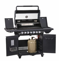 Rösle Gasgrill Magnum PRO G4-S - X-DEAL Inkl. Abdeckhaube, Gusseisen Grillplatte Und Drehspieß - Modell 2023 -GrillProfi Verkaufs-Shop Roesle Magnum Pro G4 S Gasgrill Station 25560 all open 1