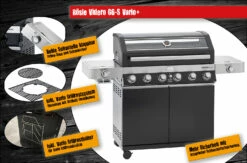 Rösle Gasgrill Videro G6-S VARIO+ Schwarz - Modell 2023 - X-DEAL Inkl. Abdeckhaube, Grillplatte Und Drehspieß -GrillProfi Verkaufs-Shop Roesle Videro G6 S Vario Highlights 2