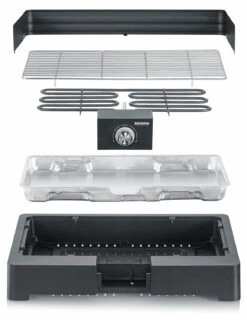 Severin Elektro Tischgrill Mit Grillrost - 2.200 Watt -GrillProfi Verkaufs-Shop Severin Elektro Tischgrill PG8565 Aufbau