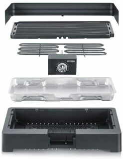 Severin Elektro Tischgrill Mit Grillplatte - 2.200 Watt -GrillProfi Verkaufs-Shop Severin Elektrogrill PG8567 Aufbau