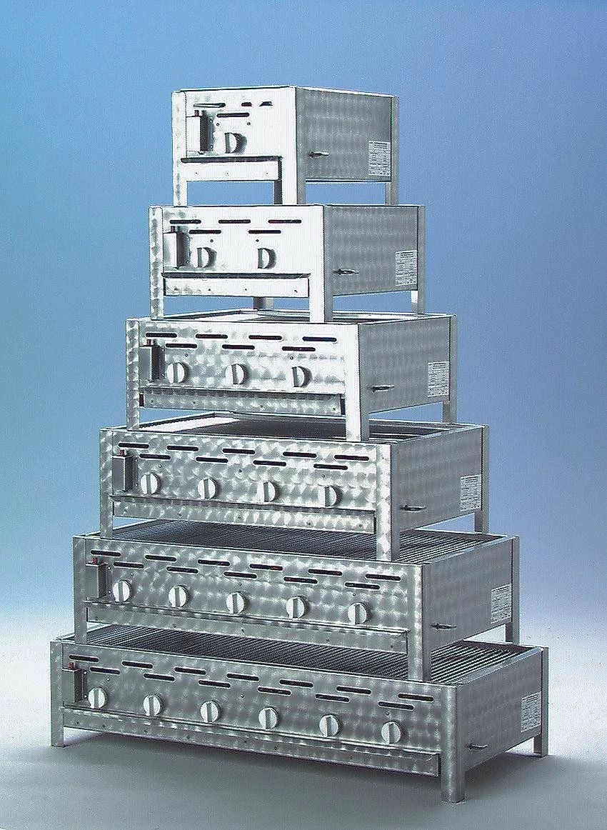 TGO 5-Brenner Gastrobräter / Gasbräter Mit Rost + Stahlpfanne 3 TGO 5-Brenner Gastrobräter / Gasbräter Mit Rost + Stahlpfanne