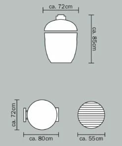 Monolith Grill LeChef Red Ohne Gestell Und Seitentische MG23RNC - Set -GrillProfi Verkaufs-Shop monolith lechef abmessungen korpus 201030