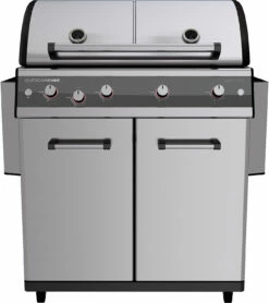 Outdoorchef Dualchef S 425 G Edelstahl Gasgrill Mit Seitenkocher + Blazing Zone Infrarotbrenner + DGS Gusseisen Grillrost 2 Stk. + DGS Gemüse Grillrost 2 Stk. -GrillProfi Verkaufs-Shop outdoorchef dualchef s 425 g abgeklappt 18 700